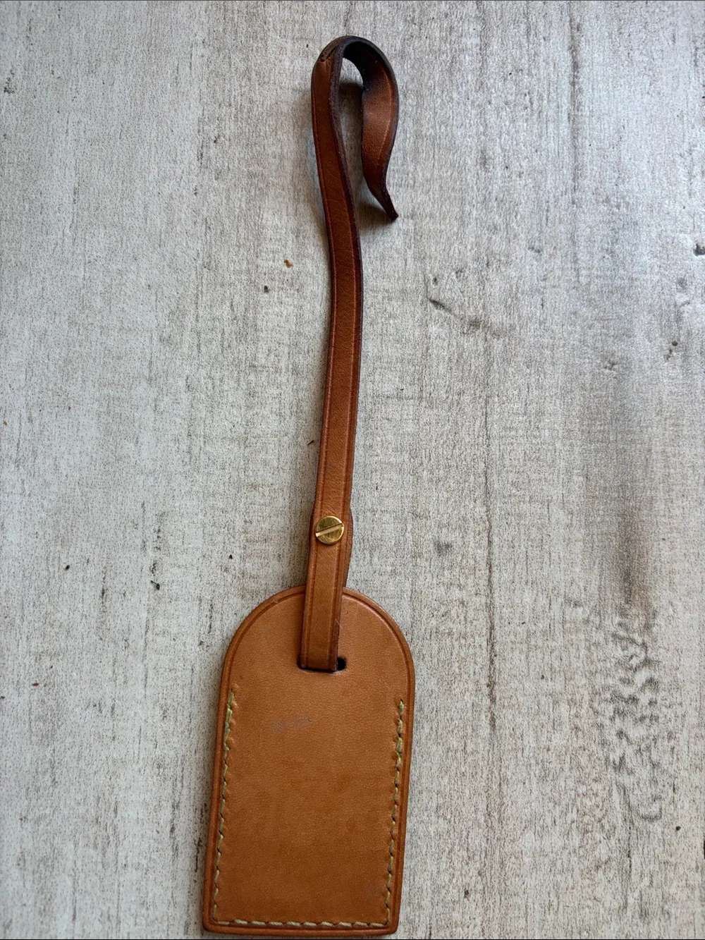 Louis Vuitton Tan Leather Luggage Tag - Picture 4 of 4